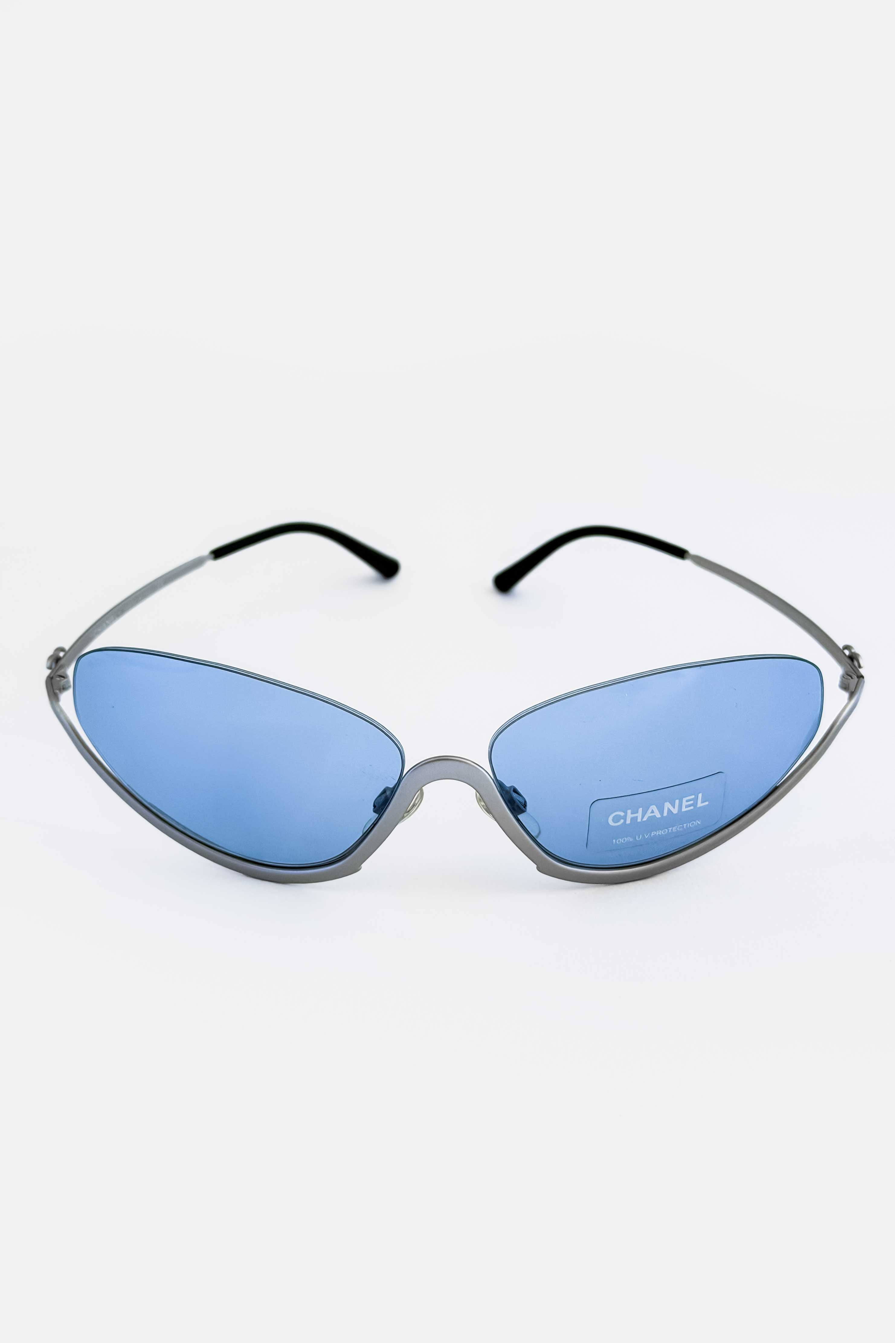 Chanel Occhiali Light Blue Grey frontale