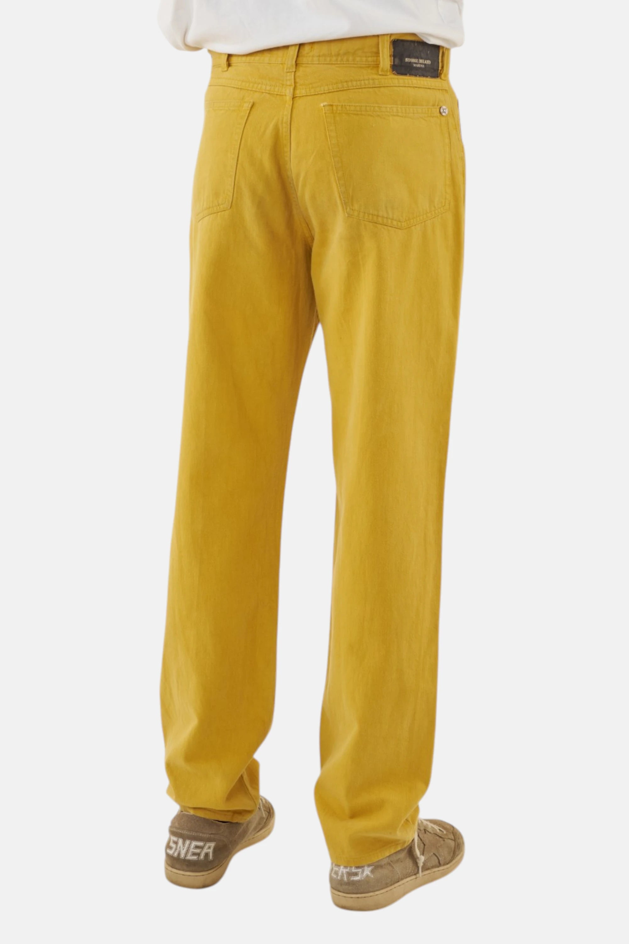 Stone Island pantalone yellow mustard, vista posteriore