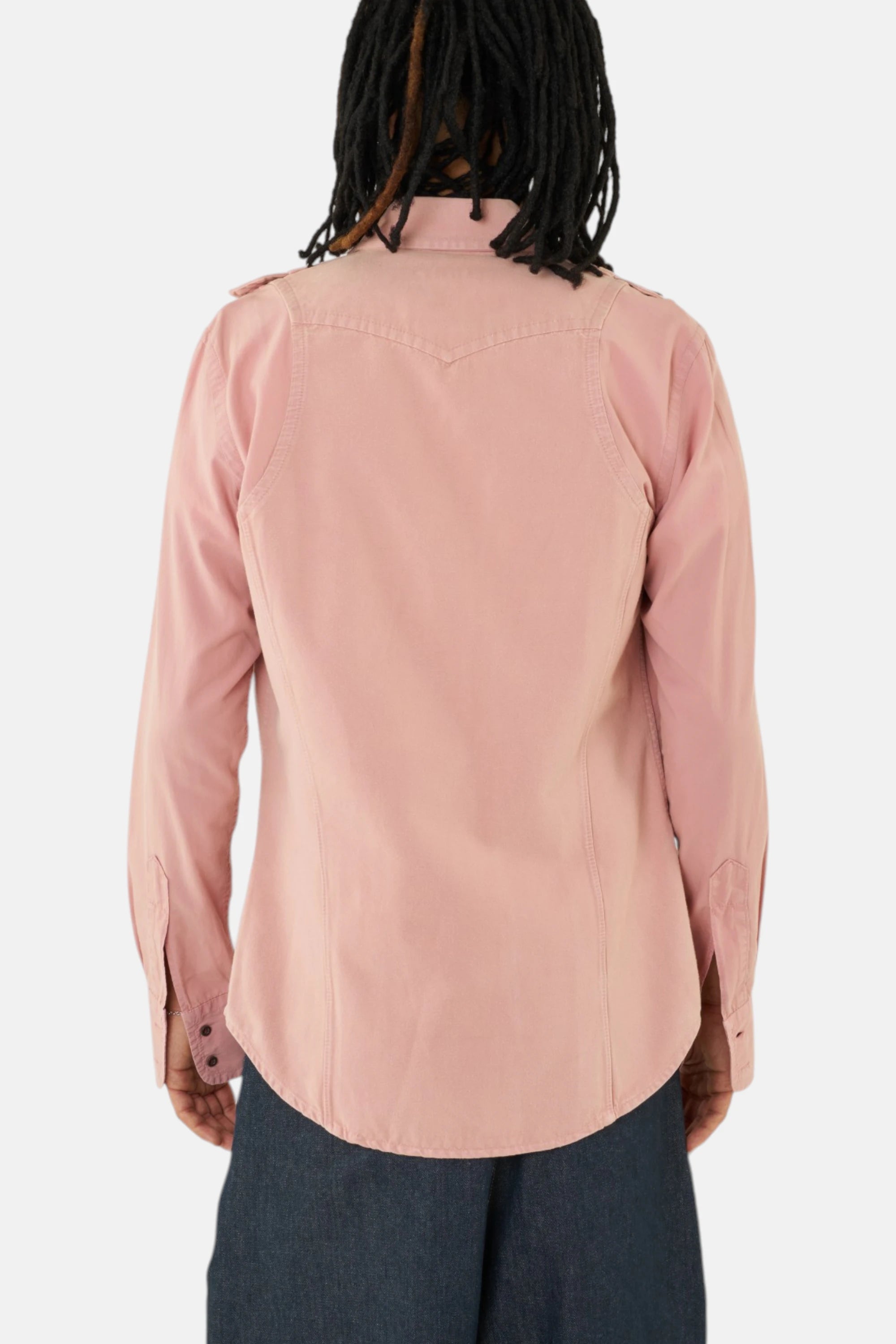 Dsquared2 camicia pink, dettaglio doppio tessuto