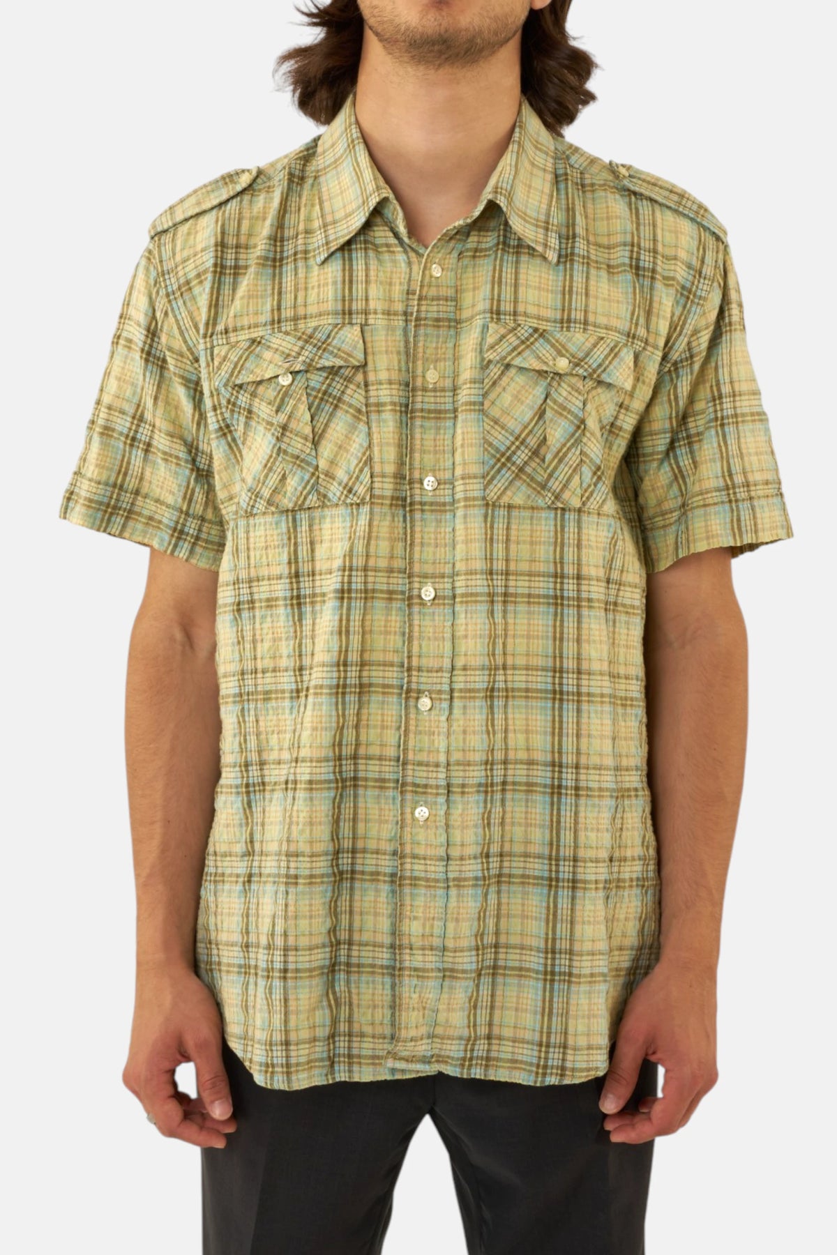 Dolce Gabbana camicia verde, vista frontale